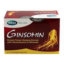 Ginsomin 30 Capsules Dosage, Megawecare