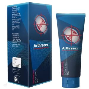Arthrazex Balm Ingredients Camphor   - A potent compound with analgesic properties, camphor relieves pain and swelling in the joints. Menthol - Provides a cooling sensation that soothes the affected areas and offers immediate relief from joint discomfort. Boswellia Serrata    - Known for its strong anti-inflammatory properties, Boswellia Serrata assists in reducing joint inflammation and improving mobility. Aloe Vera Gel Base