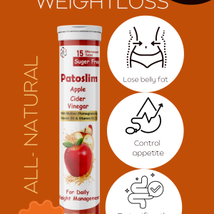Patoslim: All Natural Weight Management Manage Weight Naturally & Boost Metabolism with Patoslim! Effervescent Apple Cider Vinegar for Weight Management & Detox
